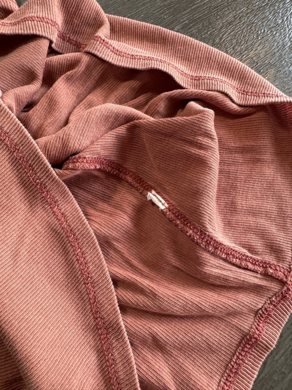 Free People Burnt Orange Ribbed Intimately Tank Top Shirt M - Picture 7 of 9